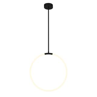 Hoops Integrated LED 24in Black Chandelier