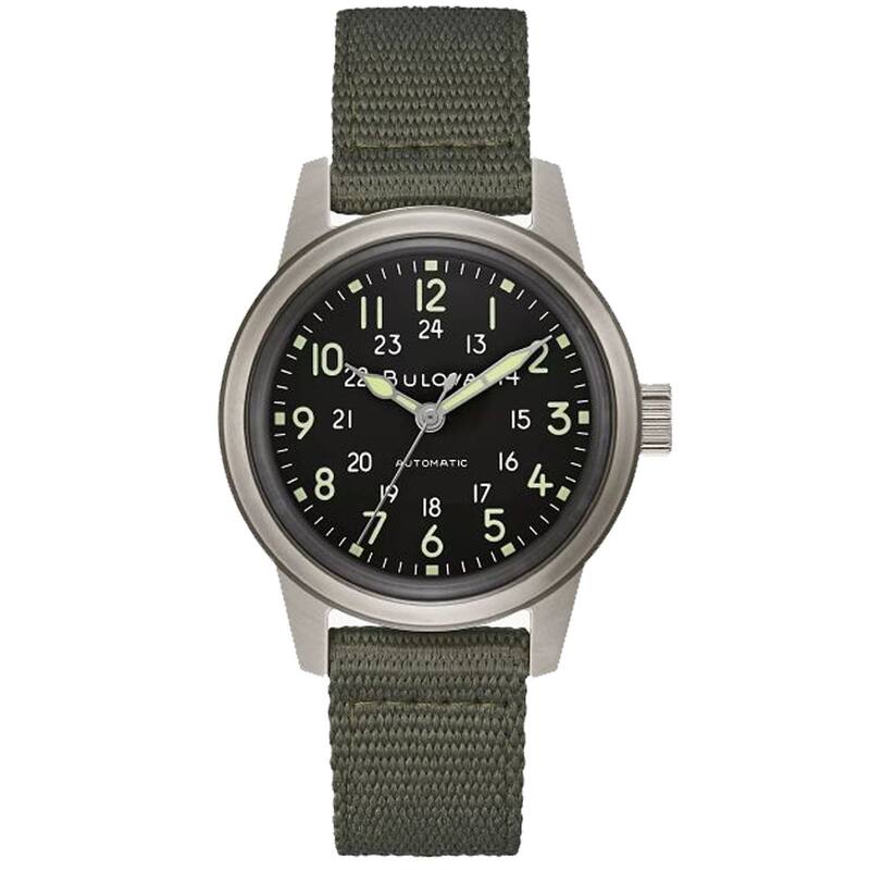 Bulova Men's Classic Black Dial Watch - 96A259 - One Size