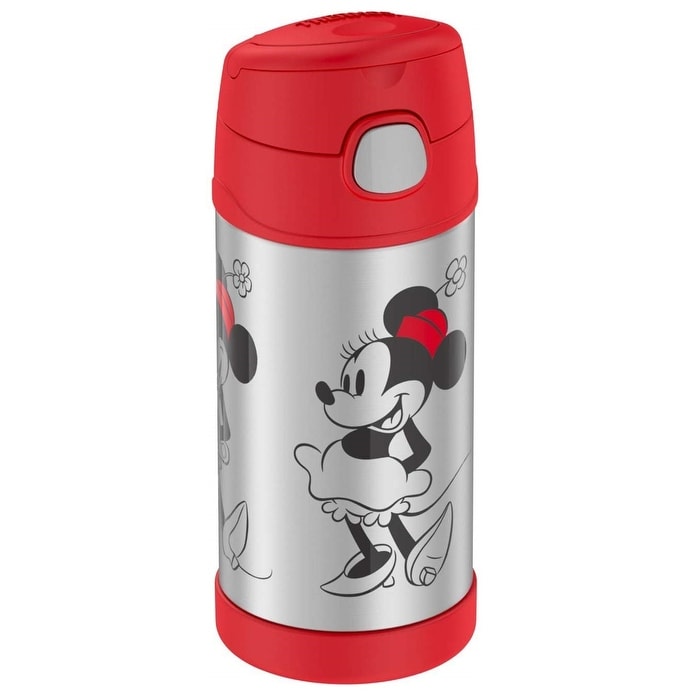Thermos Funtainer Minnie Mouse Insulated Bottle With Straw, Red, 12 Ounces  - Red - 12 Ounces - Bed Bath & Beyond - 31098623