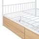 preview thumbnail 50 of 50, Twin/Full Size Metal House Bed with Two Drawers on Wheels, Kids Platform Bed with Roof Frame