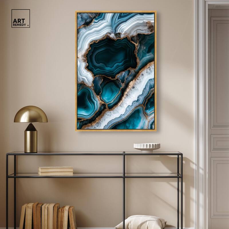Teal Tectonic I Canvas by Art Remedy