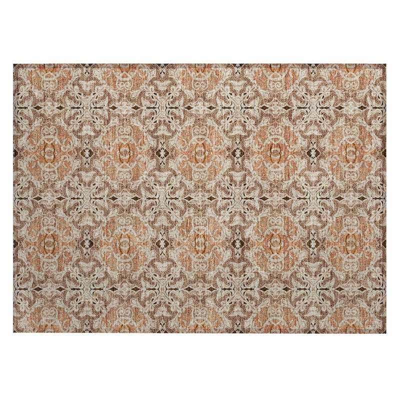 Machine Washable Indoor/ Outdoor Chantille Traditional Medallions Rug