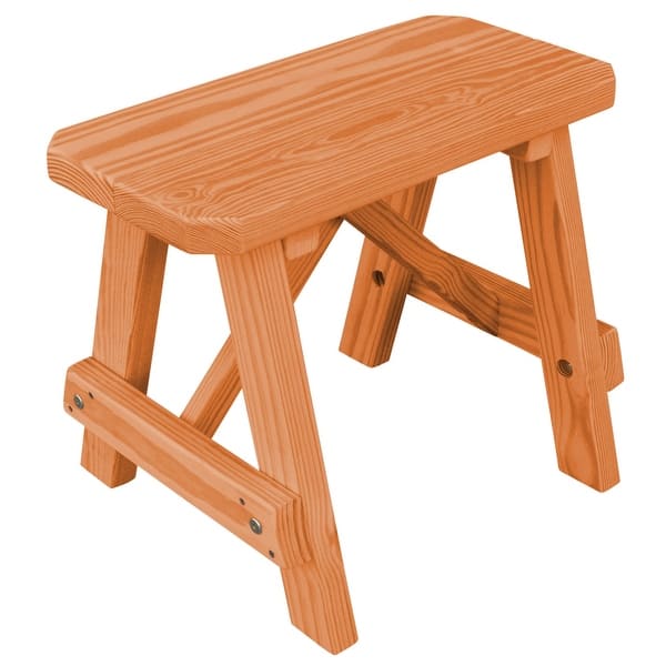 slide 2 of 9, Pressure Treated Pine 2' Traditional Bench Cedar Stain