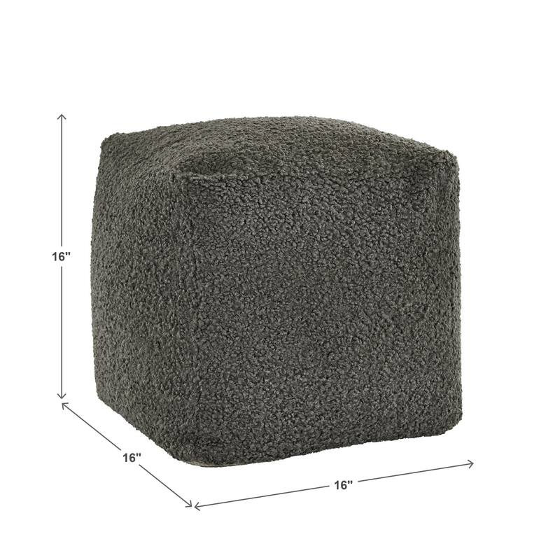 Tremont Boucle Accent Chair and Cube Pouf Footrest by iNSPIRE Q Bold