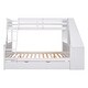 preview thumbnail 13 of 28, Multifunctional Twin over Full Bunk Bed with Trundle, Built-in Desk, Three Storage Drawers & Shelf