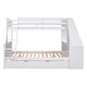 preview thumbnail 5 of 8, Twin over Full Bunk Bed with Trundle and Built-in Desk, Three Storage Drawers and Shelf,Storage Space,Easy Assembly,Gray