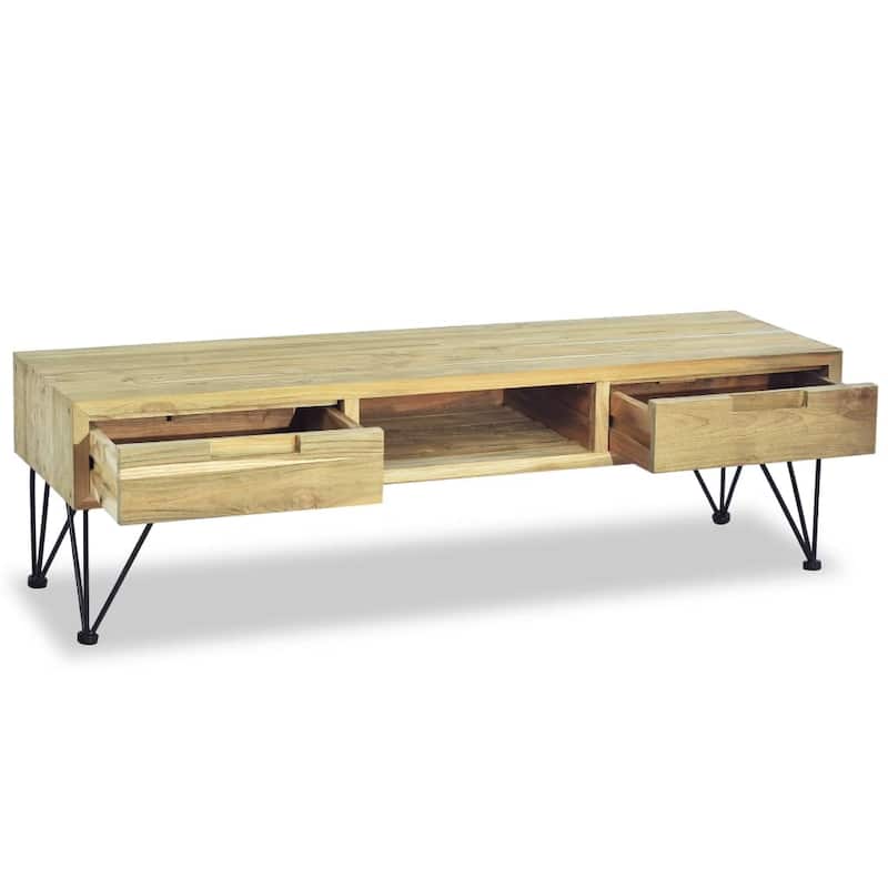 vidaXL TV Stand 47.2"x13.8"x13.8" Solid Teak