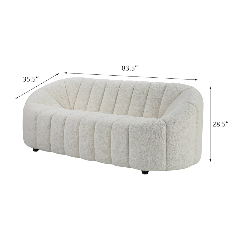 Christia White Tufted Sofa