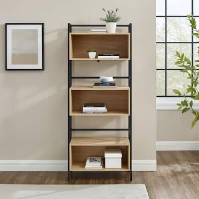 Middlebrook Modern Open Box Metal and Wood Bookshelf