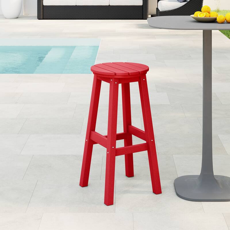 Laguna Hdpe All Weather Outdoor Patio 29" Round Bar Stool