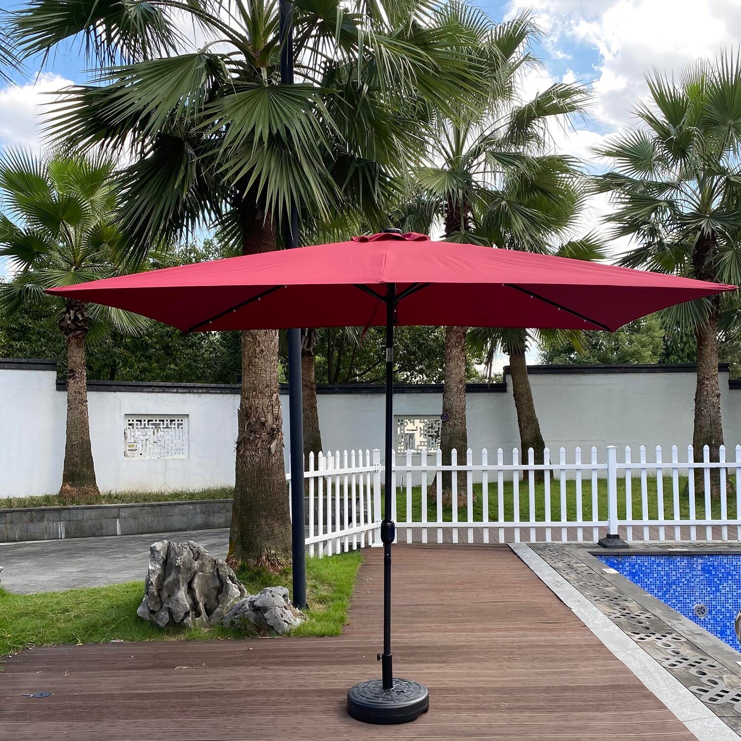 Patio Umbrella 10 Ft x 6.5 Ft Rectangular with 6 Sturdy Ribs Bed Bath Beyond 35724406