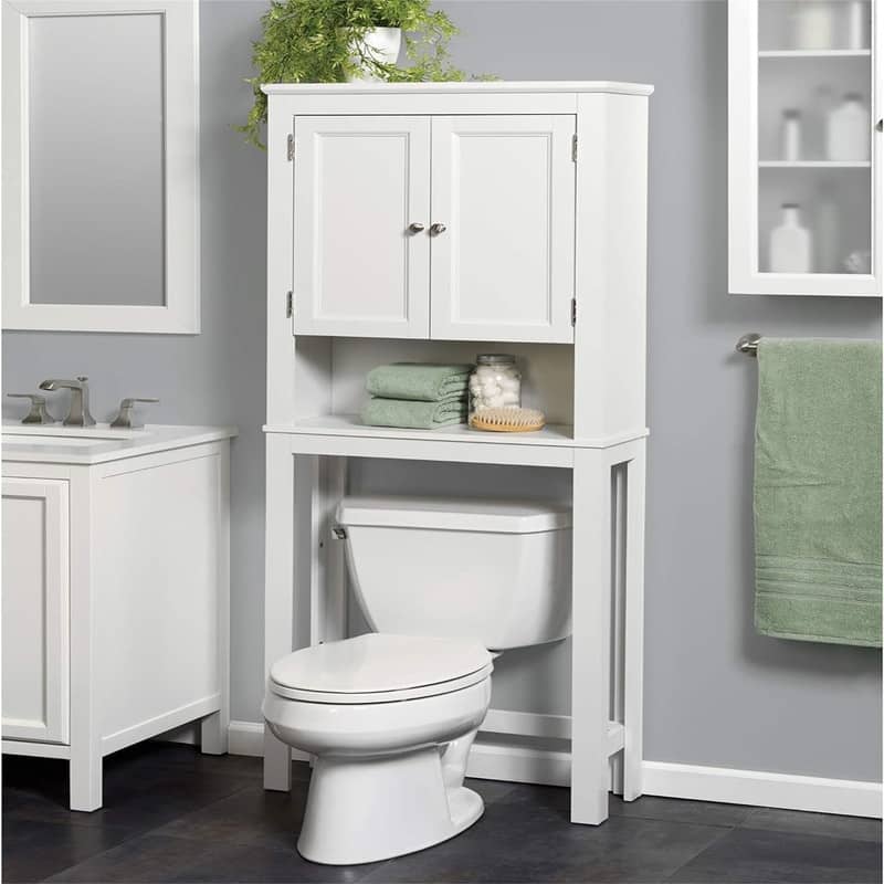 Over The Toilet Storage - 10"D x 27.01"W x 68.6"H