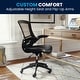 preview thumbnail 33 of 44, Mid-Back Mesh Swivel Ergonomic Task Office Chair with Flip-Up Arms