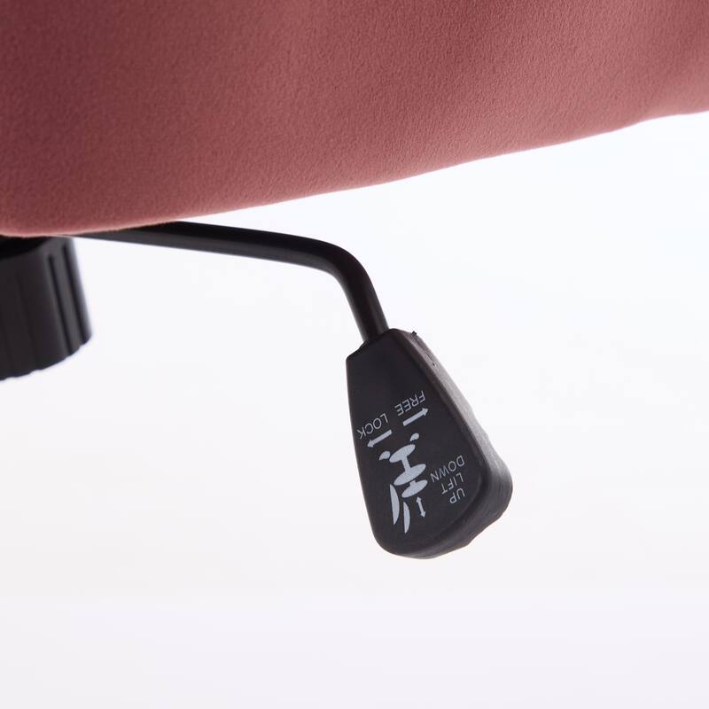 Adjustable Velvet Office Chair - Ergonomic Swivel Design for Home and Bedroom