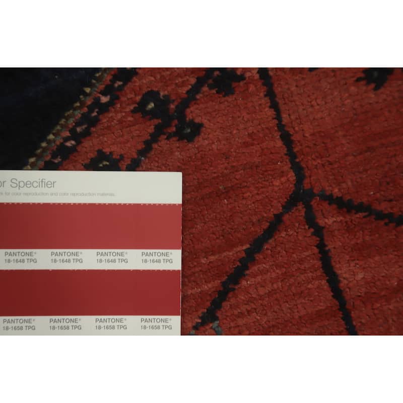 Hand Knotted Oriental 100% Wool Carpet Traditional Medallion Navy Blue & Blues Malayer Area Rug - 6' 8'' X 4' 2''