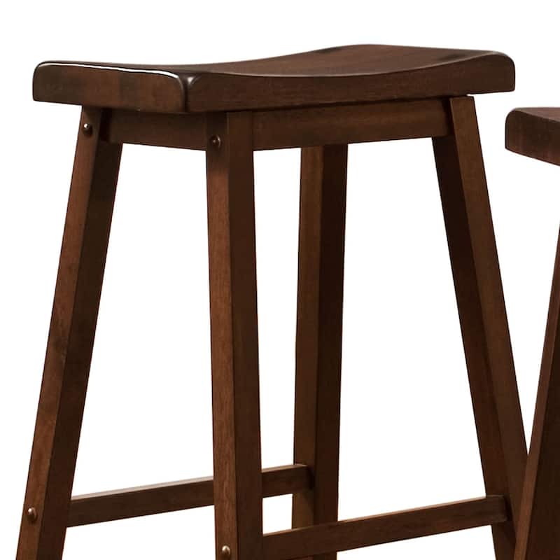 Salvador Saddle 29-inch Counter Height Backless Stools (Set of 2) by iNSPIRE Q Bold