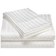 preview thumbnail 18 of 21, 1200 Thread Count Cotton Deep Pocket Luxury Hotel Stripe Sheet Set White - King