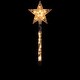 preview thumbnail 5 of 3, 4ct Lighted Star Christmas Pathway Marker with Lawn Stakes White Wire - Clear Lights - 26"