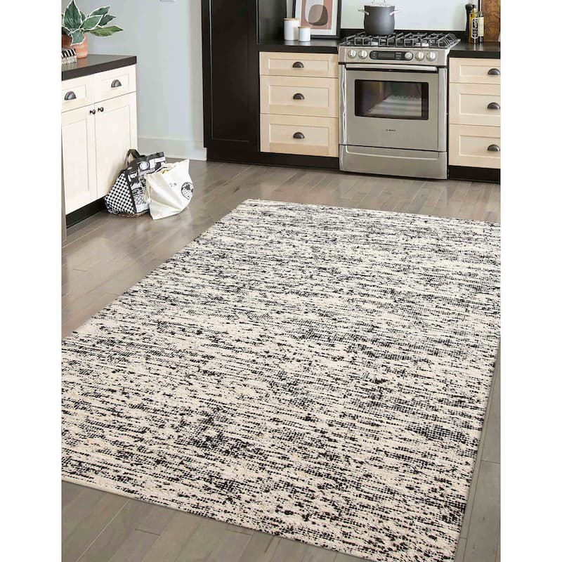 ECARPETGALLERY Braid weave Sienna Cream Wool Rug - 6'1 x 8'10