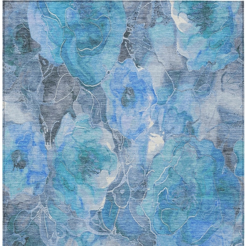 HomeRoots Floral Transitional Rectangle Outdoor Rug