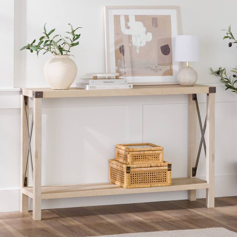 Middlebrook Kujawa 46-inch Wide X-frame Farmhouse Entry Table
