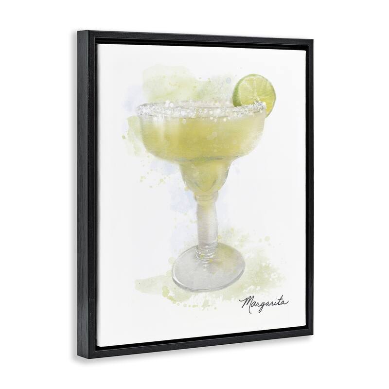 Stupell Soft Faded Margarita Framed Floater Canvas Wall Art Design By Matthew Piotrowicz