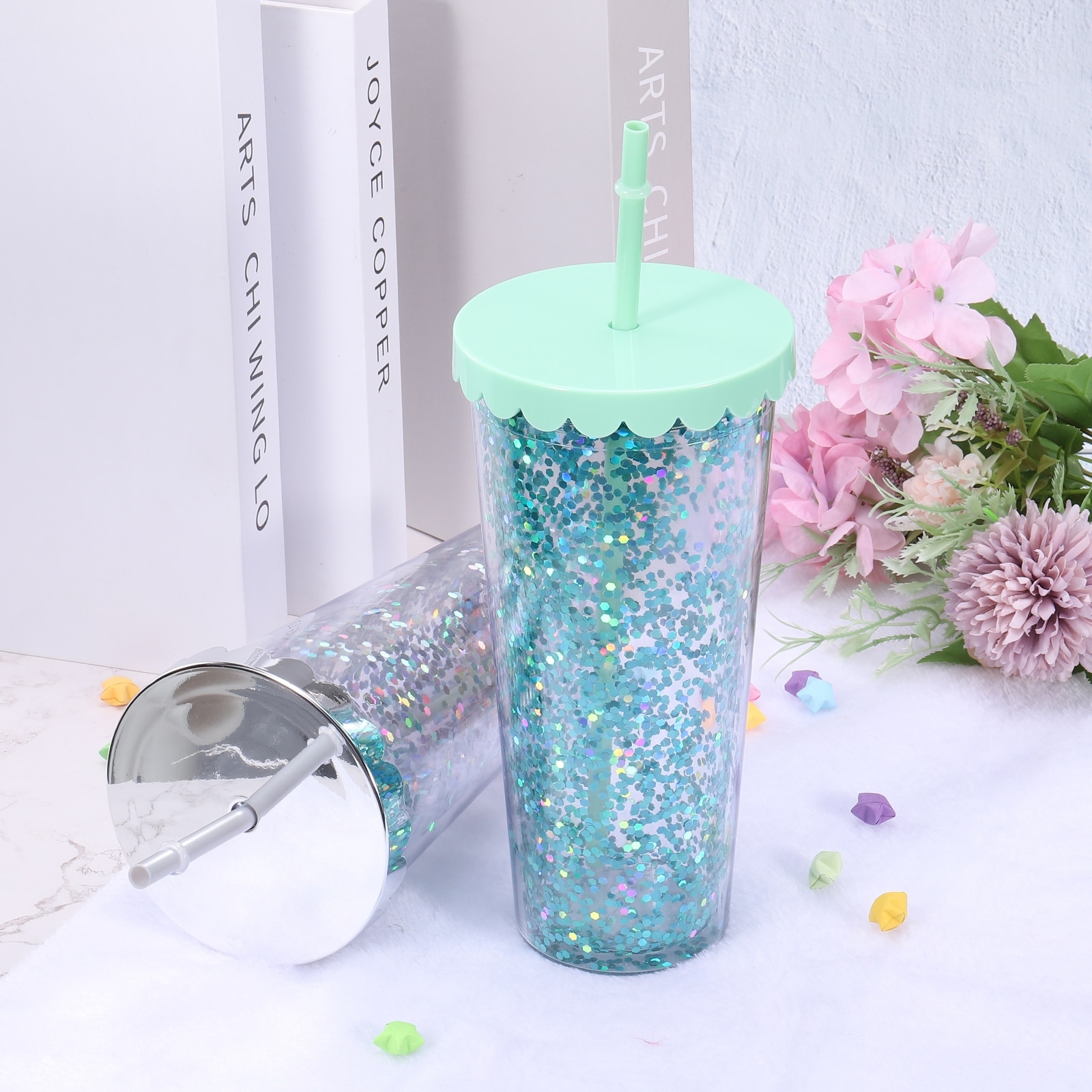 black pink starbucks cup Black-Pink Starbucks Straw Cup (800 ml)