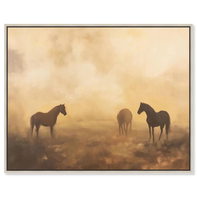 Equine Trio Canvas by Art Remedy - Silver - 20" x 16"