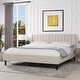 preview thumbnail 56 of 202, Aspen Mid-Century Modern Performance Fabric Low Profile Upholstered Platform Bed