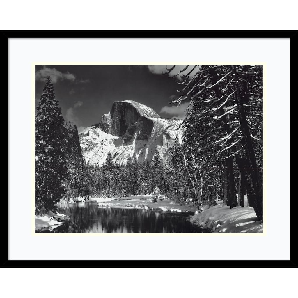 Half Dome Winter Yosemite National Park 1938 by Ansel Adams Framed Art Print