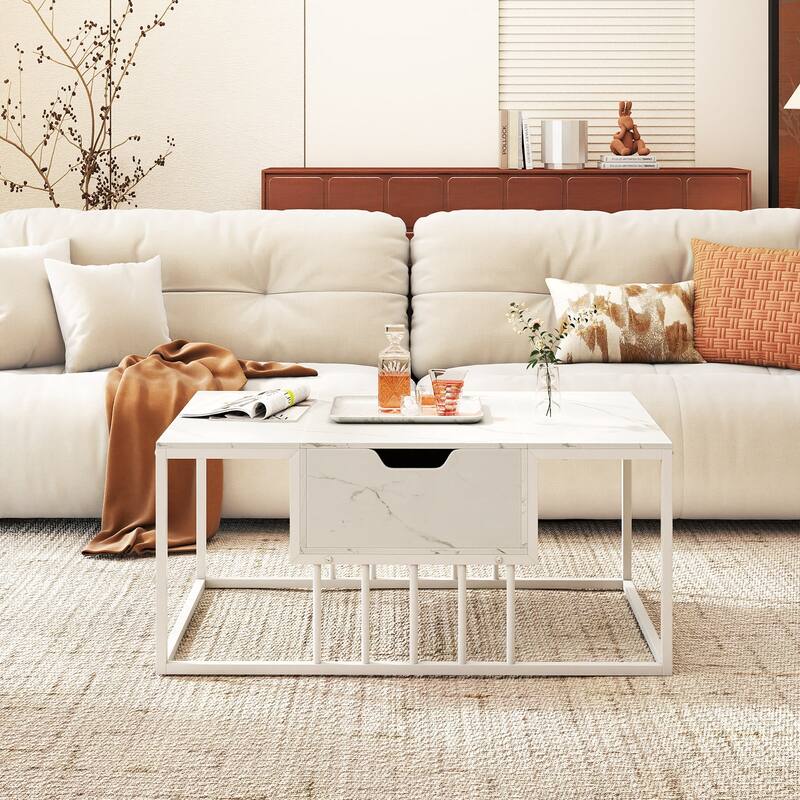 Gymax Lift-Top Coffee Table w/ Hidden Storage & Heavy-Duty Metal Frame
