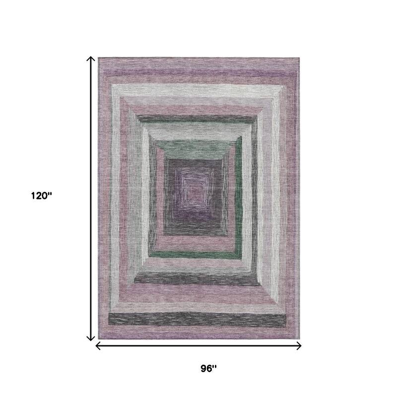 HomeRoots Geometric Transitional Rectangle Outdoor Rug