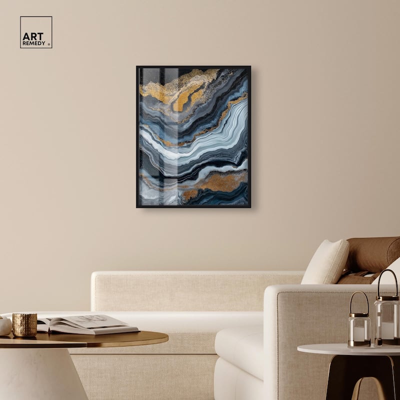 Acrylic Flow II Shadowbox by Art Remedy
