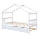 preview thumbnail 15 of 34, Twin Size Wooden House Bed with Twin Size Trundle