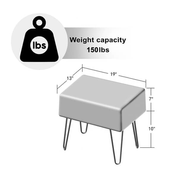 dimension image slide 0 of 2, Feathery Fauxfur Ottoman