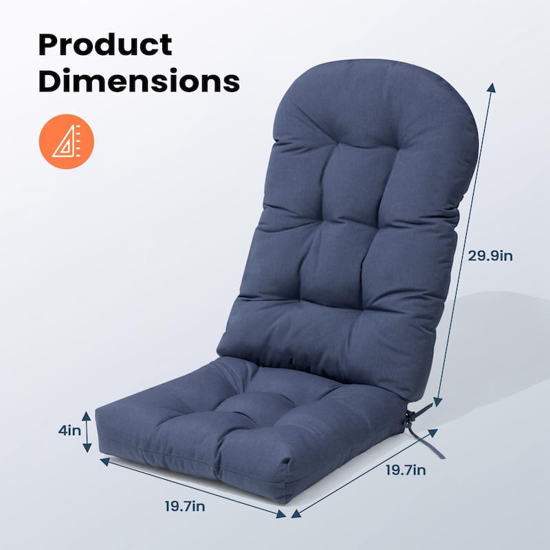 Outdoor Adirondack Chair Cushion Rocking Chair Cushions Thickened Patio Chair Pad with Sunbrella
