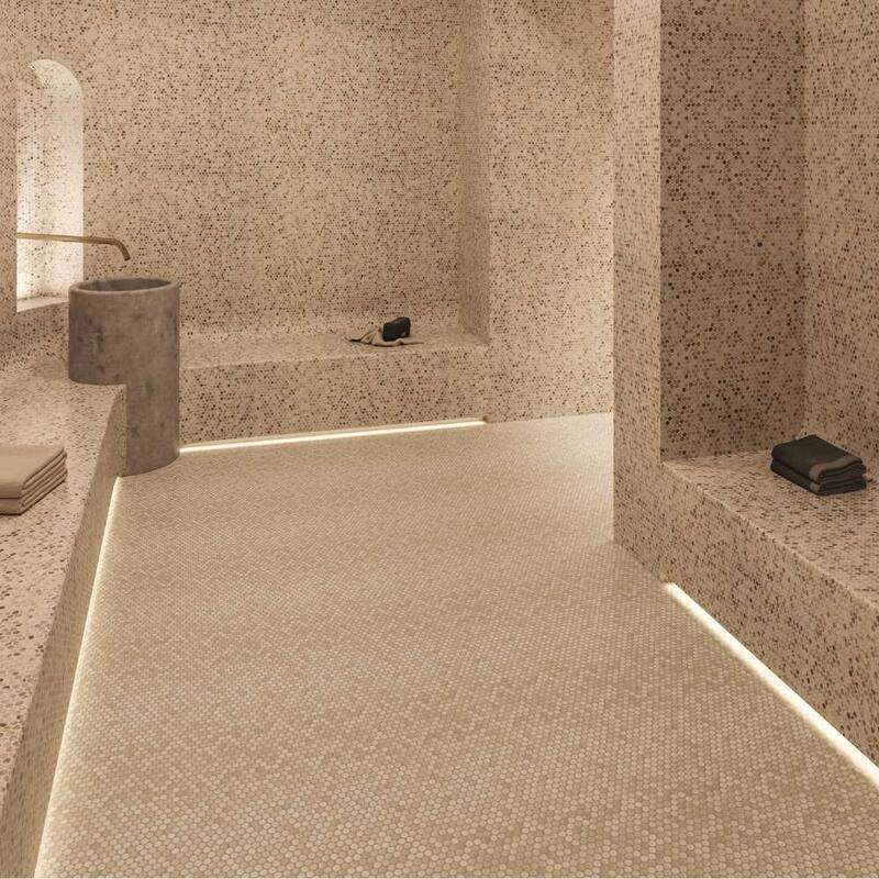 The Tile Life Eterna Penny 12x12 Round Glass Mosaic Floor, Wall & Backsplash Tile