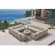 preview thumbnail 18 of 30, PURPLE LEAF Caesar L-Shaped Khaki Outdoor Couch with 9.6" Thick for Yard Porch Deck Patio Conversation Sets 12 Seats - L-shaped