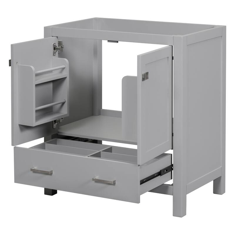 30 inch MDF Freestanding Bathroom Vanity without Top with Soft-Close Drawer
