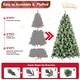 preview thumbnail 10 of 16, 5-9FT Artificial Christmas Tree with Pine Cones & Metal Stand