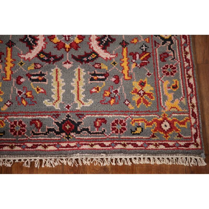 All-Over Gray Heriz Oriental Area Rug Handmade Wool Carpet - 3'1"x 5'3"