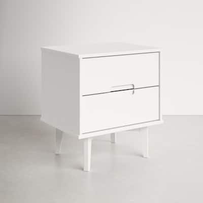 FarmHouse 2 Drawer Solid Wood Nightstand