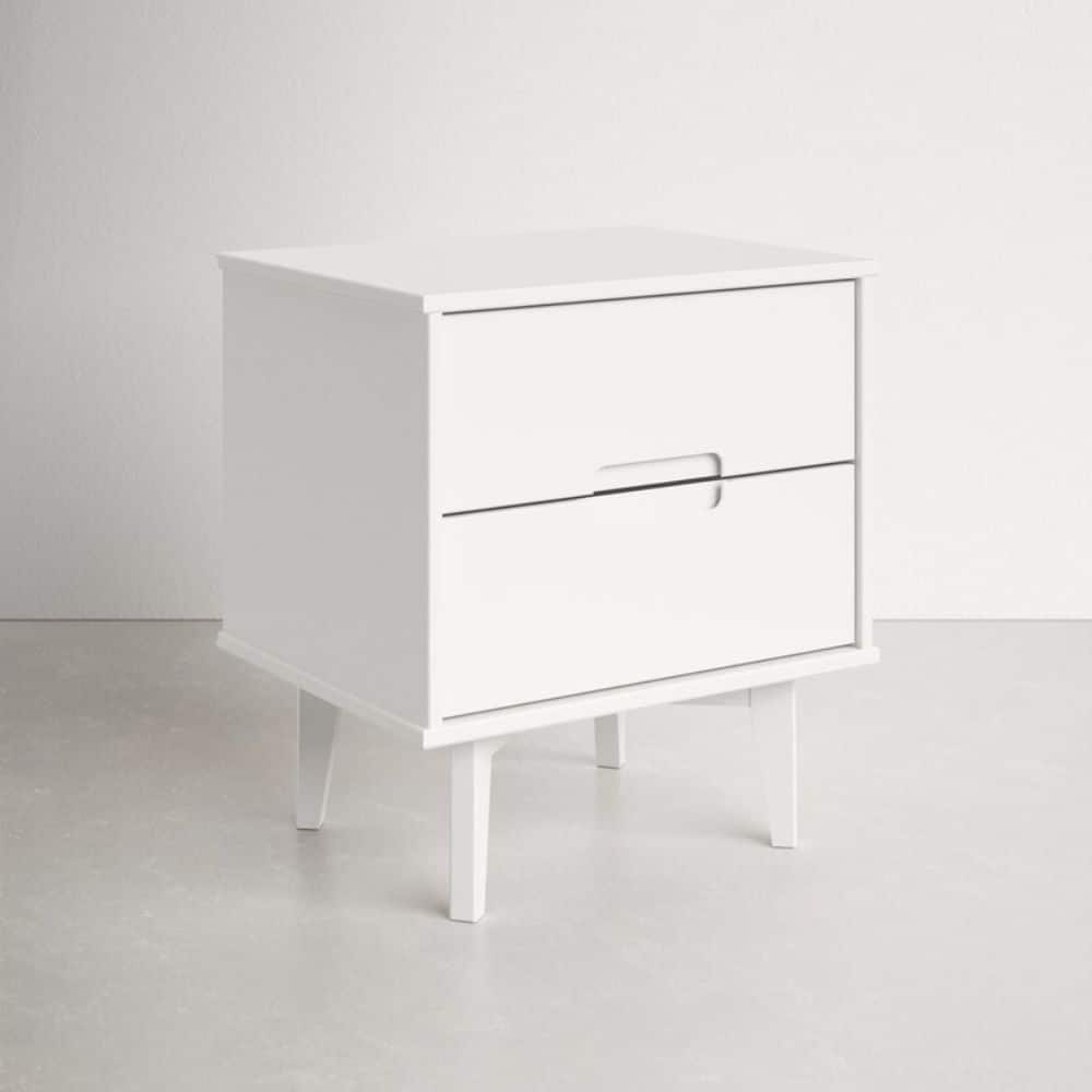 FarmHouse 2 Drawer Solid Wood Nightstand
