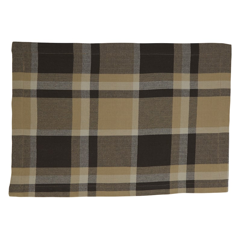 Cotton Placemats With Plaid Design