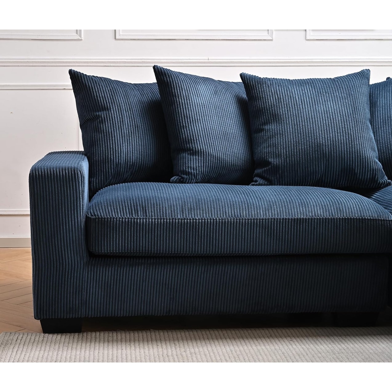 Payan 102.4" Wide Corduroy 2-Piece Sectional Sofa