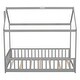 preview thumbnail 45 of 48, Twin Size Solid Wood House Bed with Guardrails for Toddlers
