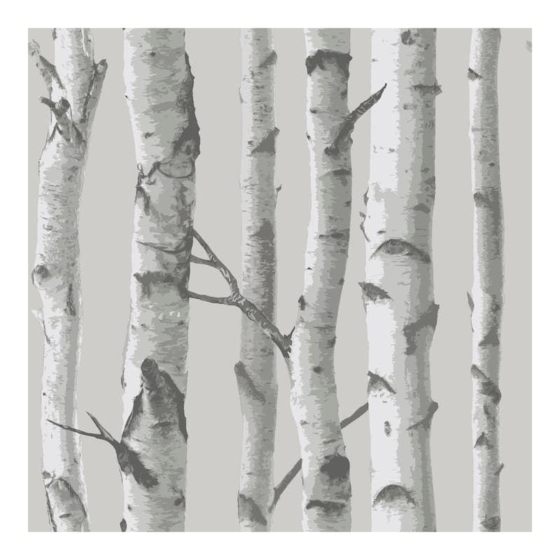 NuWallpaper Mountain Birch Grey Peel & Stick Wallpaper - 216in x 20.5in x 0.025in