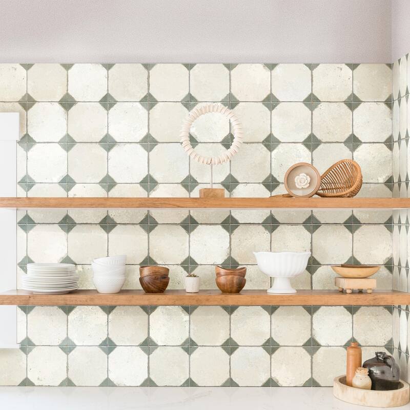 Merola Tile Kings Yard Sage 17-5/8" x 17-5/8" Ceramic Floor and Wall Tile
