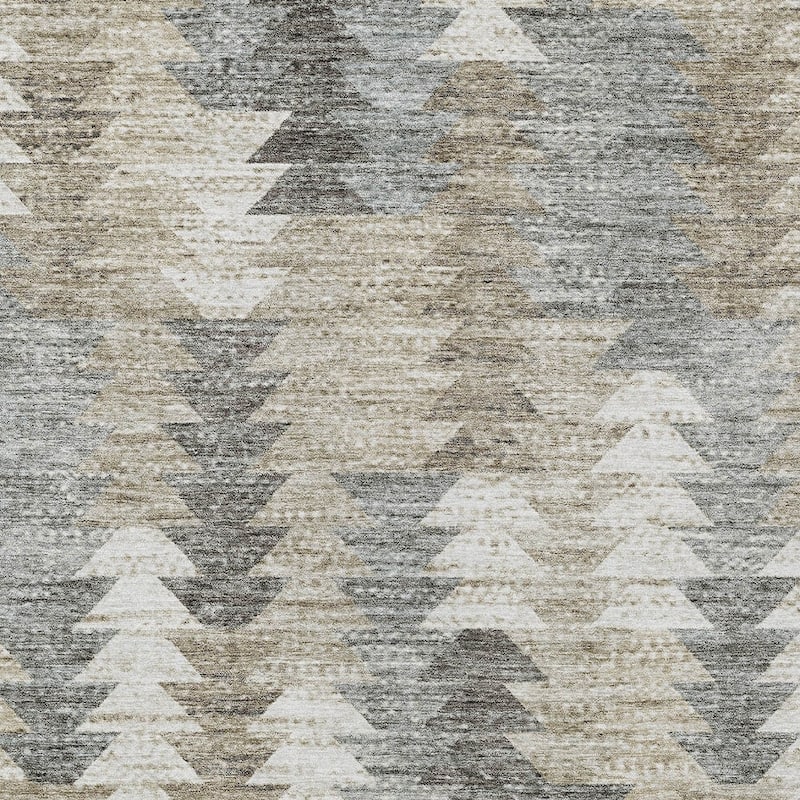 HomeRoots Geometric Transitional Rectangle Outdoor Rug