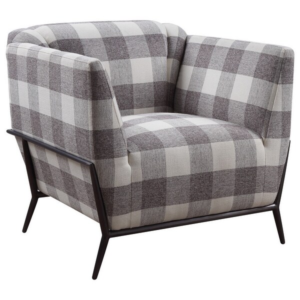 Checkered accent chair sale